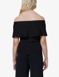 Sailor-collar Slim-fit Knitted Top -Ted Baker Store R04141939 BLACK ALT03