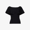 Sailor-collar Slim-fit Knitted Top -Ted Baker Store R04141939 BLACK M