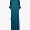 Beaded-trim Satin Maxi Kaftan -Ted Baker Store R04141960 PETROLEUM M