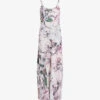 AllSaints Bryony Leondra Floral-print Bias-cut Recycled-polyester Midi Dress -Ted Baker Store R04143624 SOFTPINK M