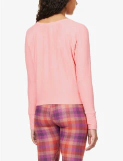 Beyond Yoga Round-neck Stretch-woven Top -Ted Baker Store R04143880 SUNKISSEDCORALHEATHER ALT03