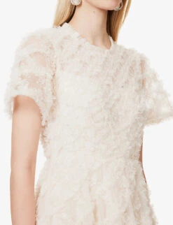 Evelyn Ruffled Recycled-polyester Gown -Ted Baker Store R04143942 CREAM ALT04