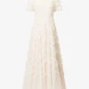 Evelyn Ruffled Recycled-polyester Gown -Ted Baker Store R04143942 CREAM M