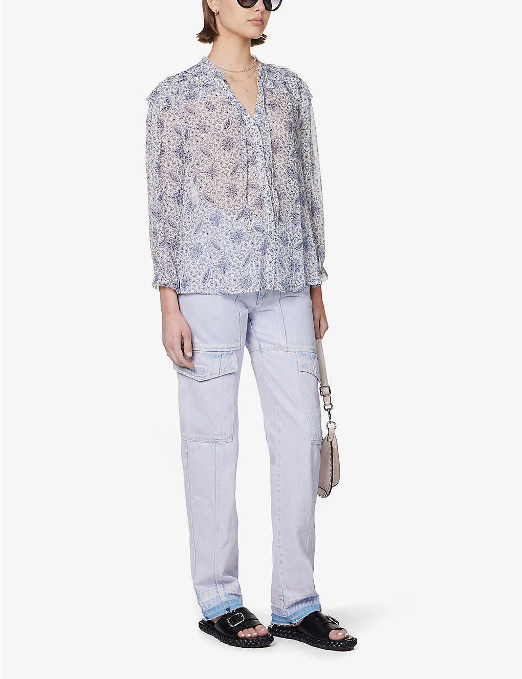 Paige Margret Floral-pattern Silk Blouse 4 Paige Margret Floral-pattern Silk Blouse - Image 2
