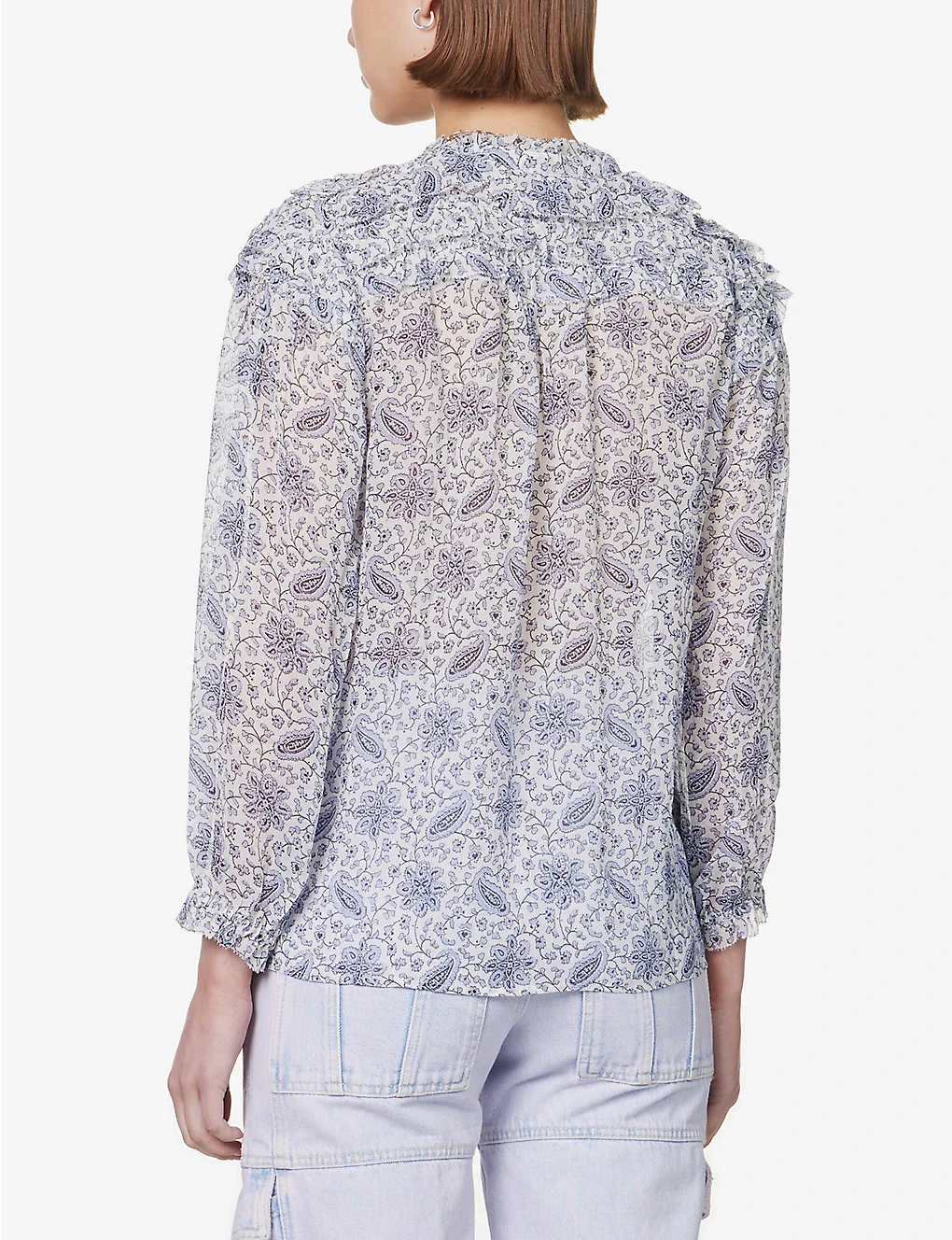 Paige Margret Floral-pattern Silk Blouse 6 Paige Margret Floral-pattern Silk Blouse - Image 4