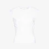 FRAME Gathered-detail Scoop-neck Organic-cotton Top -Ted Baker Store R04146420 BLANC M
