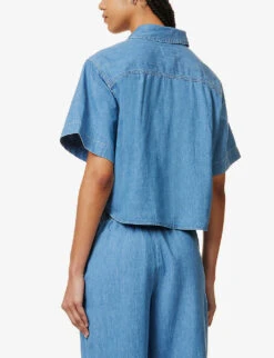 FRAME Faded-wash Boxy-fit Cotton And Linen-blend Shirt 10 FRAME Faded-wash Boxy-fit Cotton And Linen-blend Shirt -Ted Baker Store R04146434 ENCORE ALT03