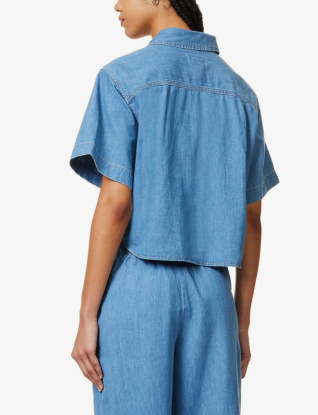 FRAME Faded-wash Boxy-fit Cotton And Linen-blend Shirt 6 FRAME Faded-wash Boxy-fit Cotton And Linen-blend Shirt - Image 4