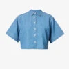 FRAME Faded-wash Boxy-fit Cotton And Linen-blend Shirt -Ted Baker Store R04146434 ENCORE M