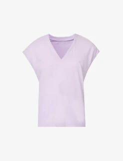 FRAME Le Mid Rise V-neck Organic Cotton Top