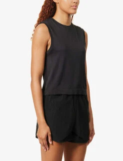 Varley Sleeveless Cropped Mesh Top -Ted Baker Store R04147448 SNOWWHITE ALT02
