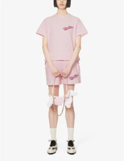 Car-appliquéd Short-sleeved Cotton T-shirt -Ted Baker Store R04147509 LTPINK ALT01