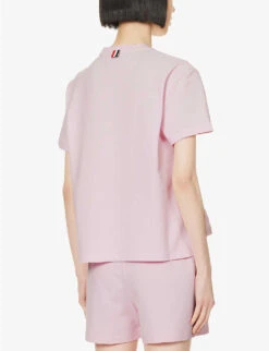 Car-appliquéd Short-sleeved Cotton T-shirt -Ted Baker Store R04147509 LTPINK ALT03