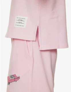 Car-appliquéd Short-sleeved Cotton T-shirt -Ted Baker Store R04147509 LTPINK ALT04