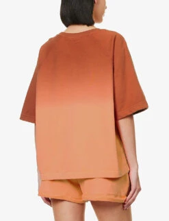 Canyon Jacquelyn Gradient-pattern Organic-cotton T-shirt -Ted Baker Store R04148925 TIEDYE ALT03