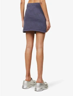 Daily Paper Repatty Logo-embroidered Cotton-blend Knitted Mini Skirt -Ted Baker Store R04148968 IRONGREY ALT03