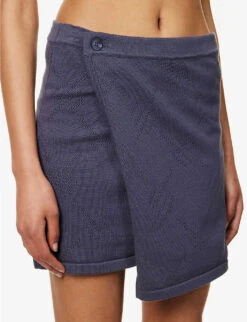 Daily Paper Repatty Logo-embroidered Cotton-blend Knitted Mini Skirt -Ted Baker Store R04148968 IRONGREY ALT04