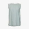 Max Mara Dyser Crinkle-effect Knitted Top 1 Max Mara Dyser Crinkle-effect Knitted Top -Ted Baker Store R04149125 SAGEGREEN M