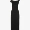 Jamen Cowl-neck Stretch-woven Midi Dress