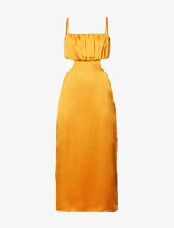 Ava Cut-out Satin Maxi Dress