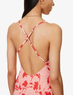 Hettie Floral-print Crepe Maxi Dress -Ted Baker Store R04149649 REDPINKFLORAL ALT04