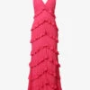 Piper Ruffled Crepe Maxi Dress -Ted Baker Store R04149650 PINK M