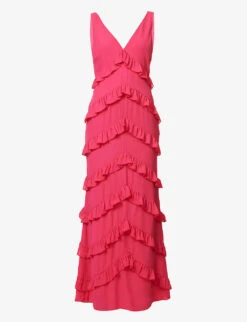 Piper Ruffled Crepe Maxi Dress