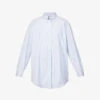 Miu Miu Pin-stripe Curved-hem Cotton-poplin Shirt -Ted Baker Store R04149731 CELESTE M