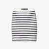 Miu Miu Striped-pattern High-rise Cotton-knit Mini Skirt 2 Miu Miu Striped-pattern High-rise Cotton-knit Mini Skirt -Ted Baker Store R04149737 BIANCOBLU M