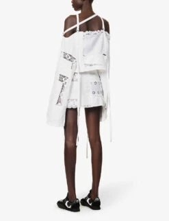 Broderie-pattern Cropped Upcycled Top -Ted Baker Store R04149749 ASSAMPLE ALT03