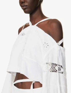 Broderie-pattern Cropped Upcycled Top -Ted Baker Store R04149749 ASSAMPLE ALT04