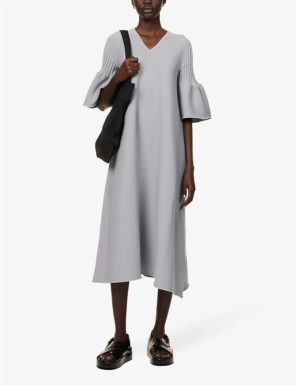 Pottery Textured-knit Recycled-polyester Knitted Midi Dress 4 Pottery Textured-knit Recycled-polyester Knitted Midi Dress - Image 2