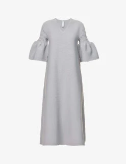 Pottery Textured-knit Recycled-polyester Knitted Midi Dress