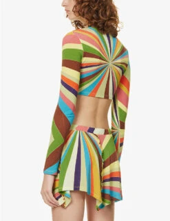 Logan Geometric-print Stretch-woven Top -Ted Baker Store R04150242 MULTI ALT03