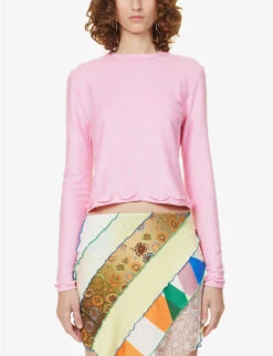 Nita Frilled-trim Woven Top -Ted Baker Store R04150244 PINK ALT02