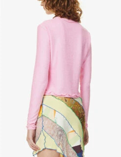 Nita Frilled-trim Woven Top -Ted Baker Store R04150244 PINK ALT03