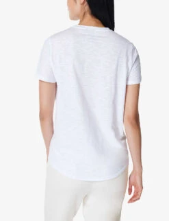 Sweaty Betty Refresh Relaxed-fit Organic-cotton T-shirt -Ted Baker Store R04150482 WHITE ALT03