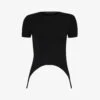 Helmut Lang Cut-out Slim-fit Cotton-blend T-shirt 2 Helmut Lang Cut-out Slim-fit Cotton-blend T-shirt -Ted Baker Store R04150626 BLACK M
