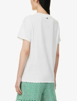 Weekend Max Mara Sante Brand-print Cotton T-shirt -Ted Baker Store R04151194 WHITE001 ALT03