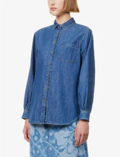Weekend Max Mara Berard Regular-fit Denim Shirt -Ted Baker Store R04151198 NAVY ALT02