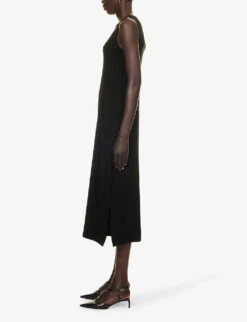 Weekend Max Mara Robinia Round-neck Sleeveless Knitted Midi Dress -Ted Baker Store R04151212 BLACK ALT02