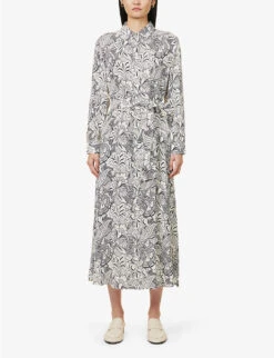 Weekend Max Mara Klenia Floral-print Woven Maxi Dress -Ted Baker Store R04151215 BLACK ALT02