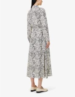 Weekend Max Mara Klenia Floral-print Woven Maxi Dress -Ted Baker Store R04151215 BLACK ALT03