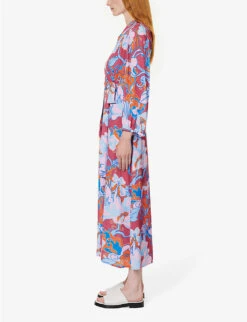 Weekend Max Mara Oblio Floral-print Woven Maxi Dress 9 Weekend Max Mara Oblio Floral-print Woven Maxi Dress -Ted Baker Store R04151231 CYCLAMEN ALT02