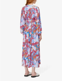 Weekend Max Mara Oblio Floral-print Woven Maxi Dress 10 Weekend Max Mara Oblio Floral-print Woven Maxi Dress -Ted Baker Store R04151231 CYCLAMEN ALT03