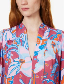 Weekend Max Mara Oblio Floral-print Woven Maxi Dress 11 Weekend Max Mara Oblio Floral-print Woven Maxi Dress -Ted Baker Store R04151231 CYCLAMEN ALT04