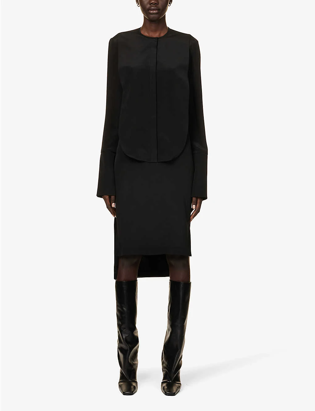 Saint Mary Round-neck Silk Midi Dress 5 Saint Mary Round-neck Silk Midi Dress - Image 3