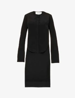 Saint Mary Round-neck Silk Midi Dress