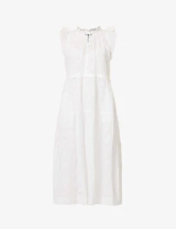 ME AND EM Broderie Cotton Maxi Dress