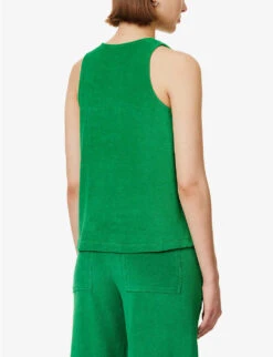 ME AND EM Scoop-neck Trapeze-shape Cotton-blend Top -Ted Baker Store R04151500 CLOVERLEAF ALT03